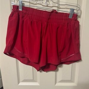 Women's Red Athletic Shorts